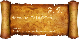 Hernesz Izidóra névjegykártya